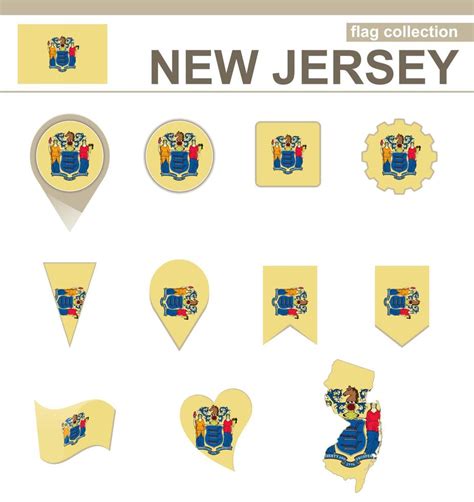 New Jersey Flag Collection 5730244 Vector Art at Vecteezy