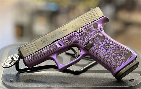 NEW GLOCK G43X MANDALA PURPLE 9MM. PRICE IS $599.99. | Schuylkill Gun Works