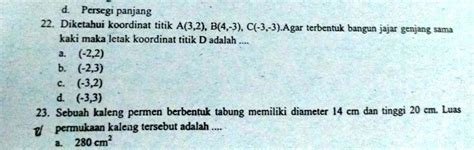 SOLVED: mihon vantuannya ya kak no 22, terimakasih banyak Persegi ...