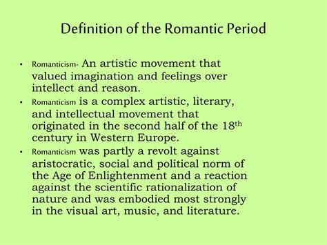 PPT - The Romantic Period of American Literature 1820-1865 PowerPoint ...