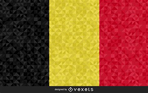 Bandera De Bélgica De Diseño Artístico. - Descargar Vector