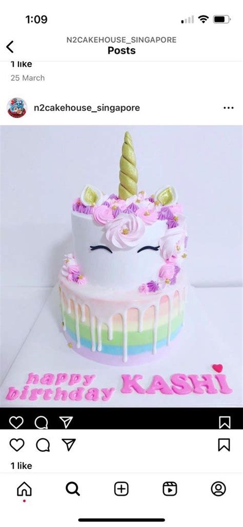 Unicorn birthday cake, Food & Drinks, Homemade Bakes on Carousell