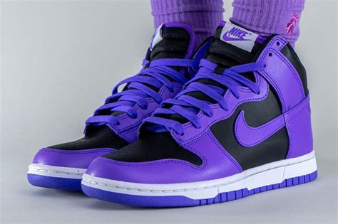 On-Foot Look Nike Dunk High "Purple/Black" | Hypebeast