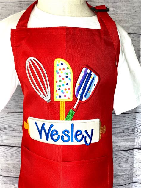 Personalized Kids Apron, Cooking and Baking Apron for Boys and Girls ...