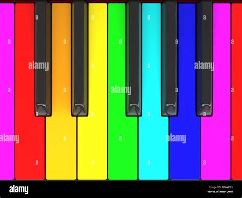 Color piano keys Stock Photo - Alamy