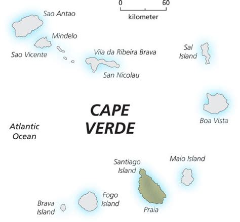 Cape Verde Island Map - Cape Verde africa • mappery