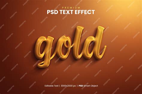 Premium PSD | Gold 3d text effect template