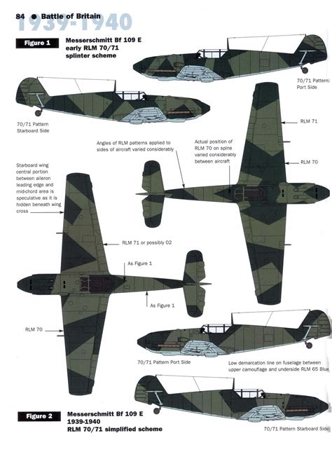 Asisbiz article Art Messerschmitt Bf 109E early RLM 70 71 splinter ...