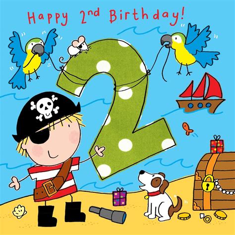 2 Year Old Card - Age 2 Card - 2nd Birthday Card For Boy -Boy Age 2 ...