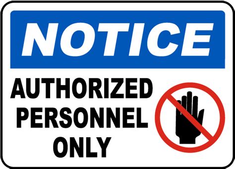 Authorized Personnel Only Sign F3609 - by SafetySign.com