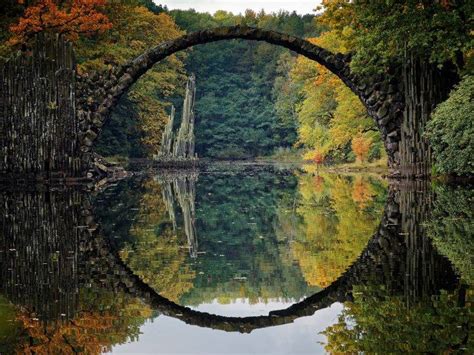 bridge, River, Reflection, Fall, Landscape, Colorful, Germany ...