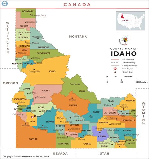 Idaho County Map | Idaho Counties