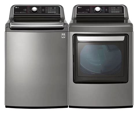 LG Electronics Smart Washer and Electric Dryer Set in Stainless Steel ...