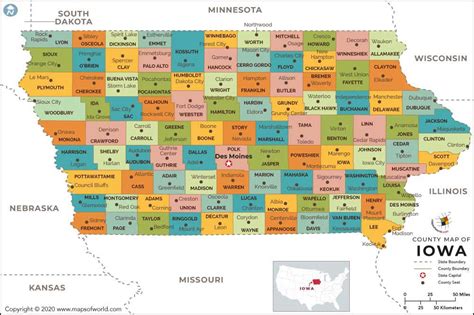 Iowa County Map | Iowa Counties