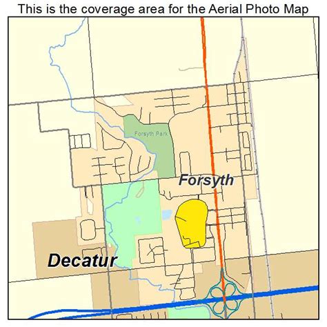 Aerial Photography Map of Forsyth, IL Illinois