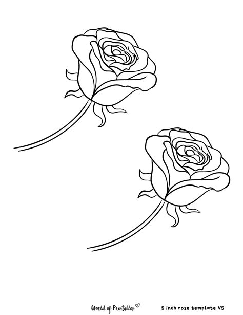 Printable Rose Flower Template Cut Out - Home Alqu