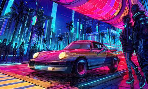 Download Porsche Car Video Game Cyberpunk 2077 4k Ultra HD Wallpaper by ...