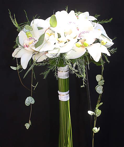 wedding bouquet# white orchid# ramo de novia de orquídea blanca ...