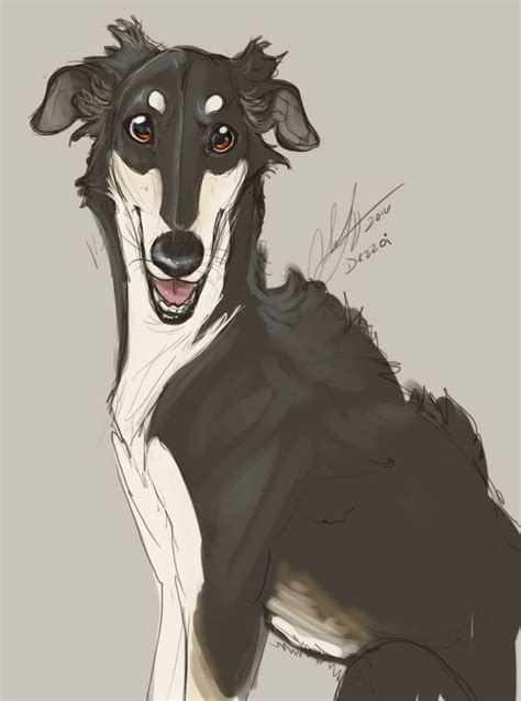 dezzoi: “ A lil’ 15 min sketch and color of my borzoi “Ghost”! © Dezzoi ...