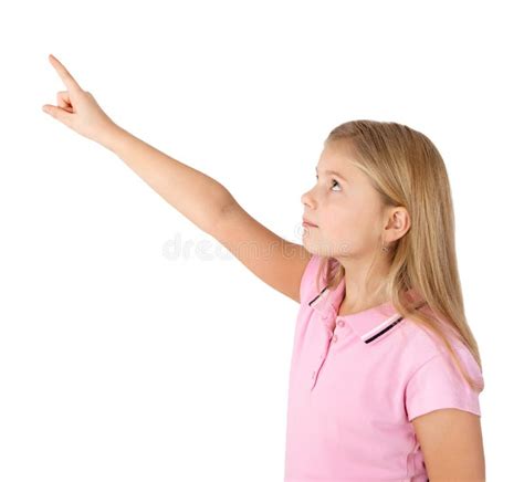 Girl pointing up stock image. Image of pointing, point - 37119271