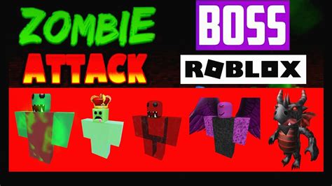 Roblox ZOMBIE ATTACK All Bosses 🌈 Mega Tank, King Slime, Dark Ghost ...