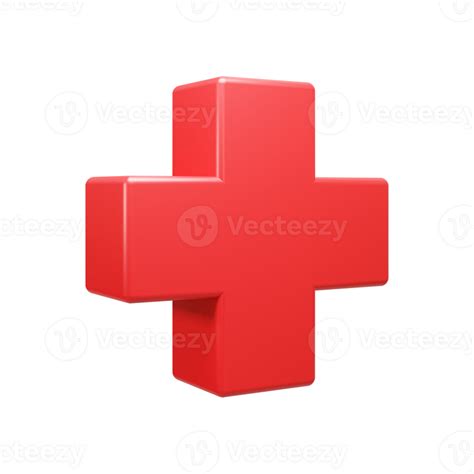 symbol plus or hospital sign 3d ui icon 27775585 PNG