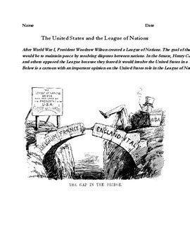 The League of Nations Political Cartoon Analysis by The Social Studies ...