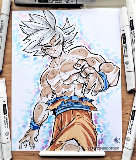 Here’s my drawing of Ultra Instinct Goku! : r/dbz