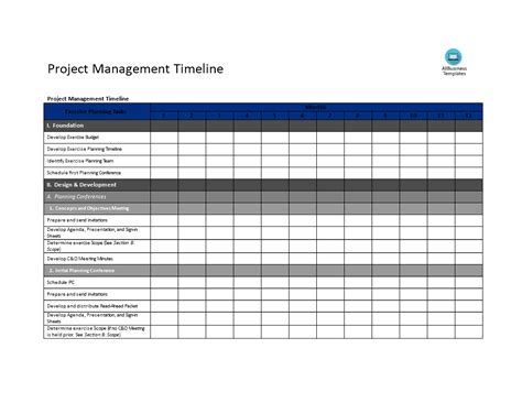 Project Management Timeline Word | Templates at allbusinesstemplates.com