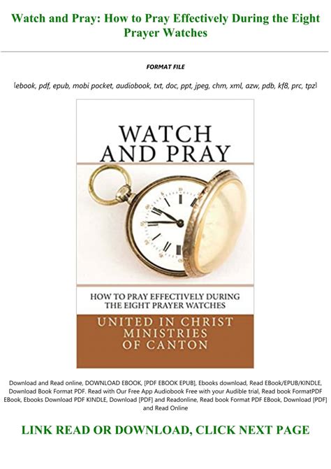 Download [PDF] Watch and Pray: How to Pray Effectively During the Eight ...