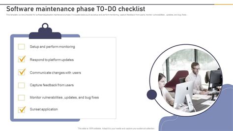 Software Maintenance Phase To Do Checklist Enterprise Application ...