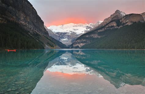 "Lake Louise Sunrise" by Kasia Nowak | Redbubble