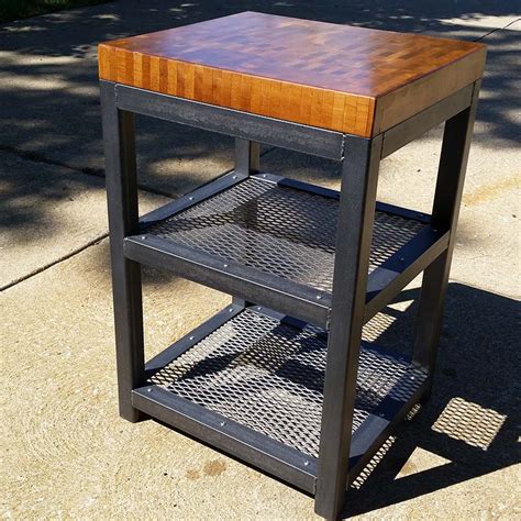 Upcycled Cutting Board Side Table | Custom Made Upcycled Furniture