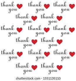 Thank You Red Heart Vector Illustration Stock Vector (Royalty Free ...