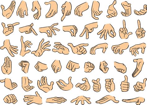 Premium Vector | Male Hand Poses set 1