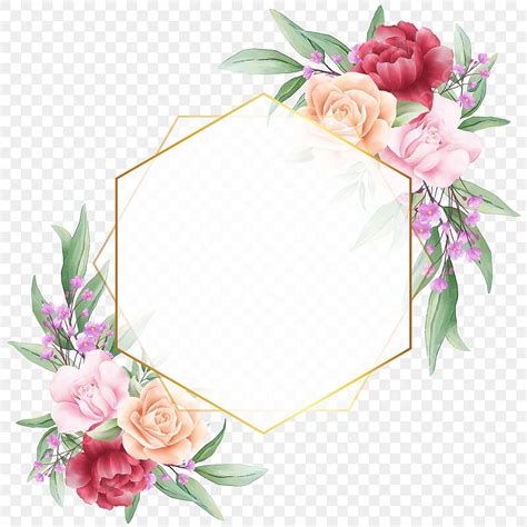 Watercolor Flower Border Vector | Best Flower Site