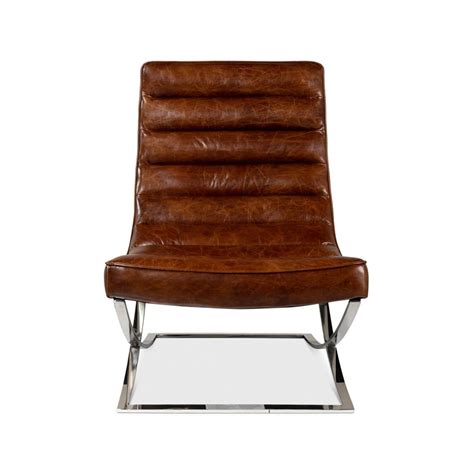 Modern Leather Lounge Chair For Sale at 1stDibs