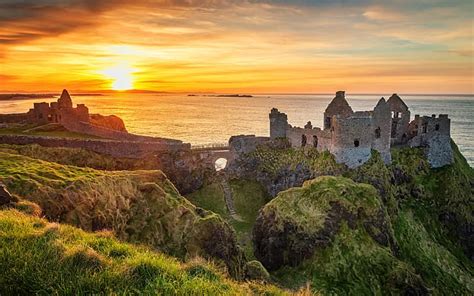 Dunluce Castle 1080P, 2K, 4K, 5K HD wallpapers free download ...