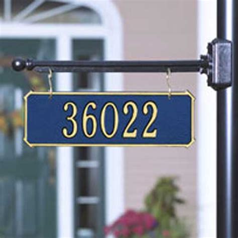 Two Side Hanging Rectangle Address Plaque - Double Sided House Number ...