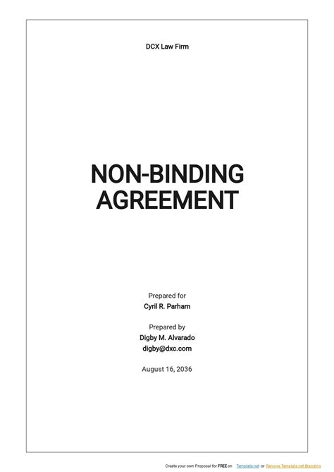 Free Binding Agreement Between Two Parties Template - Google Docs, Word ...