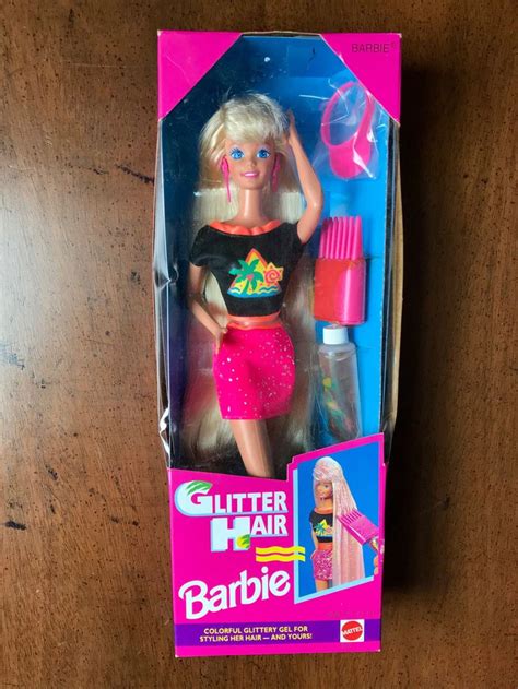 Vintage 90s GLITTER HAIR Barbie | Etsy | Glitter hair, Barbie ...