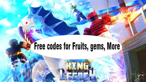 Roblox King Legacy Codes (November 2022) wiki Free gems, fruits & beli