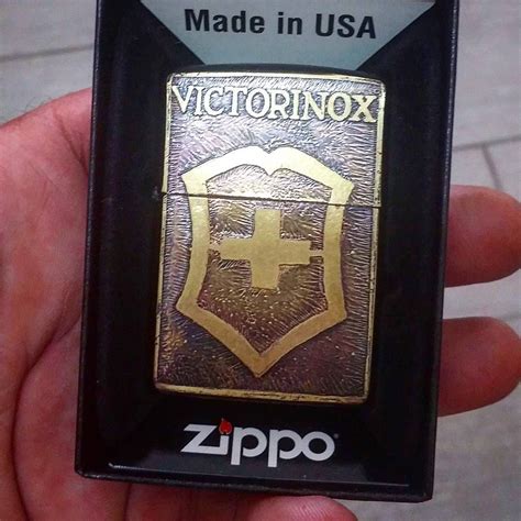 Custom Zippo design Victorinox logo Custom Zippo, Zippo Lighter Custom ...