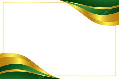 Modern Certificate Border With Green And Gold Colors Vector ...