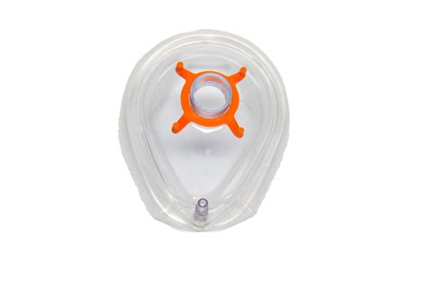 Anesthesia Mask features contoured cushion to fit patient's face