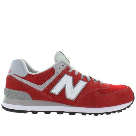 New Balance 574 - Red Suede/Mesh Classic Running Sneaker (With images ...