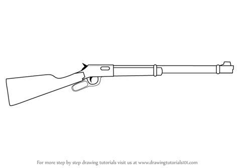 How to Draw a Winchester Rifle (Rifles) Step by Step ...