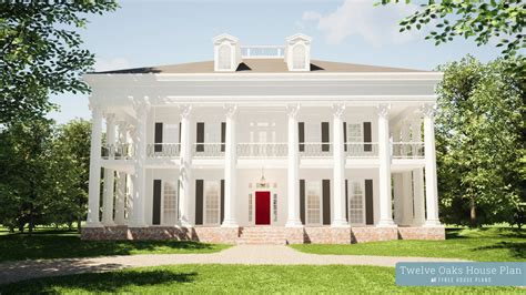 Twelve Oaks. Luxury Southern Plantation by Tyree House Plans.