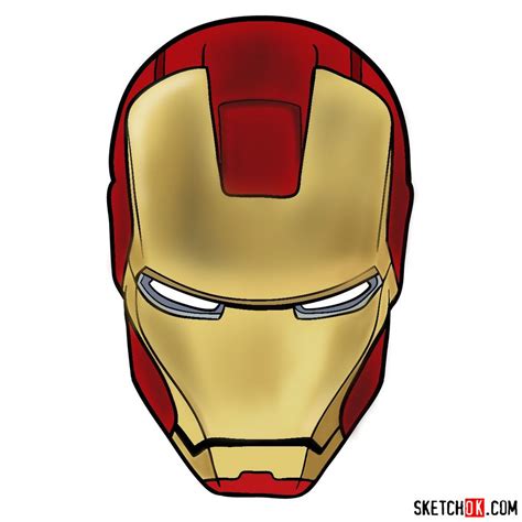 Iron Man Face Drawing Step By Step ~ Iron Mask Ironman Man Printable ...