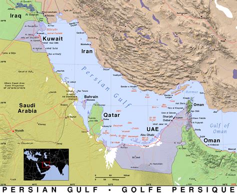 Persian Gulf And Caspian Sea Map